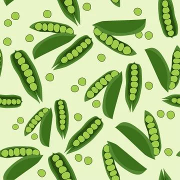 Seamless pattern of many peas イラスト素材