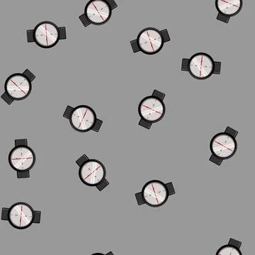 Seamless pattern map compass cartoon vector Stockillustratie