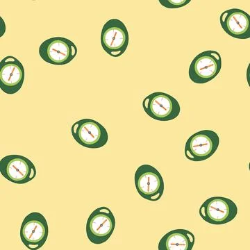 Seamless pattern map compass cartoon vector Stockillustratie