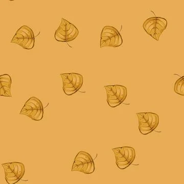 Seamless pattern maple autumn leaf cartoon vector 스톡 일러스트