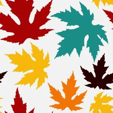 Seamless pattern with maple leaves Stockillustratie