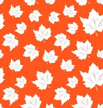 Seamless Pattern of Maple Leaves 스톡 일러스트