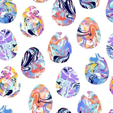 Seamless pattern marble eggs texture イラスト素材