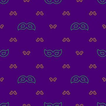 Seamless pattern Mardi Gras Stock Illustration
