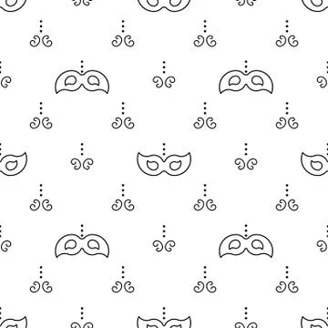 Seamless pattern Mardi Gras Stock Illustration