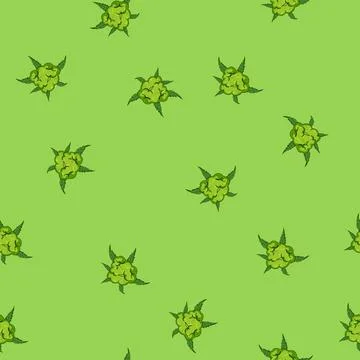 Seamless pattern marijuana weed bud cartoon vector Stock Illustration
