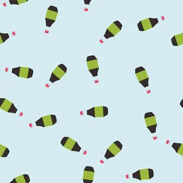 Seamless pattern marinade soy sauce cartoon vector Stock Illustration