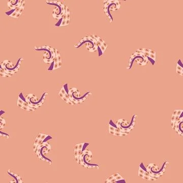 Seamless pattern marine octopus tentacle cartoon vector Illustrazione stock
