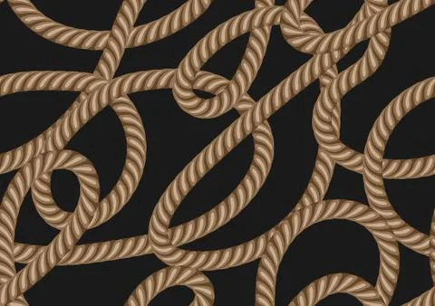 Seamless pattern with marine rope. Illustrazione stock