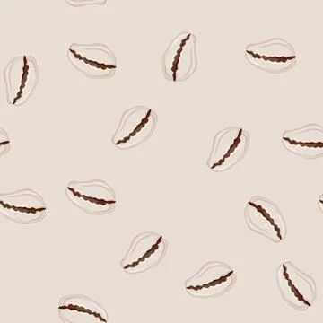 Seamless pattern marine sea shell cartoon vector Stockillustratie