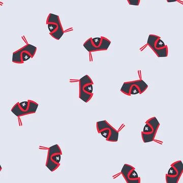 Seamless pattern maritime pirate hat cartoon vector 库存插图