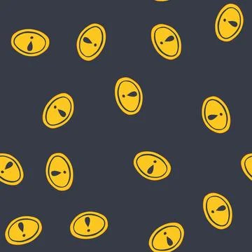 Seamless pattern mark yellow warning sign cartoon vector Illustrazione stock