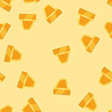 Seamless pattern market gold bar cartoon vector Stock Illustration