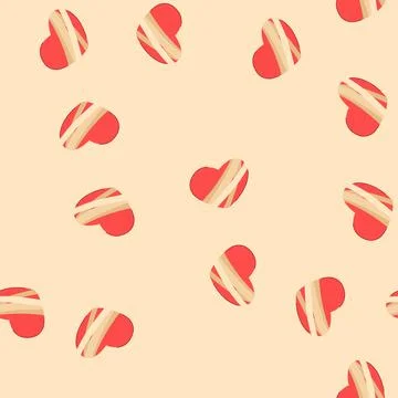 Seamless pattern marriage heart broken cartoon vector 스톡 일러스트