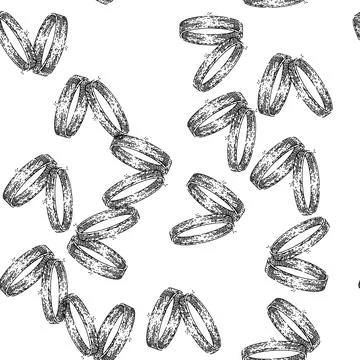 Seamless pattern marriage ring wedding sketch hand drawn Stock-Illustration