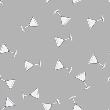 Seamless pattern martini cocktail glasses cartoon vector Stock Illustration