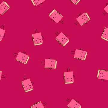 Seamless pattern mascot book character cartoon vector 스톡 일러스트