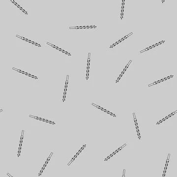 Seamless pattern masonry drill bit cartoon vector Stock Illustration