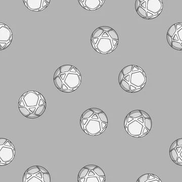 Seamless pattern match soccer ball cartoon vector Illustrazione stock