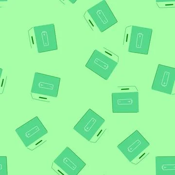 Seamless pattern materials battery recycling box cartoon vector Stockillustratie