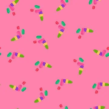 Seamless pattern math educational toy cartoon vector Stock Illustration