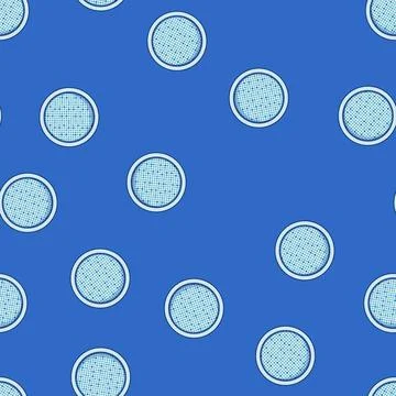 Seamless pattern mattress top view pool cartoon vector Stockillustratie