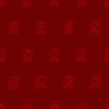 Seamless pattern with mayan glyphs Stock Illustration