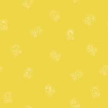 Seamless pattern with mayan glyphs Stock Illustration