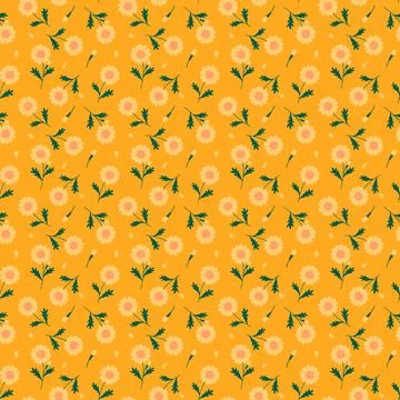 Seamless pattern with meadow flowers Stock Illustration