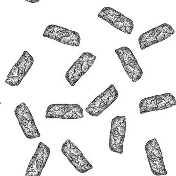 Seamless pattern meal dolma sketch hand drawn Stock Illustration
