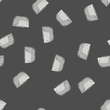 Seamless pattern meal marble bowl cartoon vector Stock Illustration