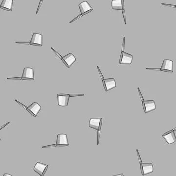 Seamless pattern Measuring scoop tool for portioning powder ingredients Stock Illustration