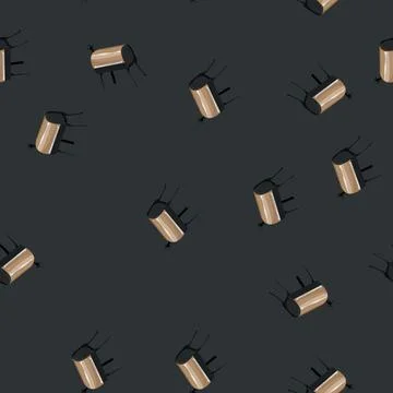 Seamless pattern meat barbecue grill cartoon vector Stockillustratie