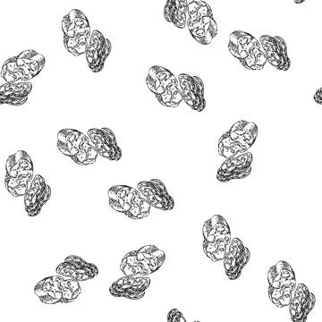Seamless pattern meat beef sketch hand drawn Stock Illustration
