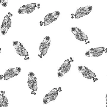 Seamless pattern mechanical wind up toy sketch hand drawn イラスト素材