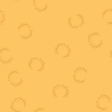 Seamless pattern medal gold laurel cartoon vector Stock Illustration