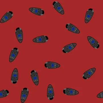 Seamless pattern media tv remote cartoon vector Stock Illustration