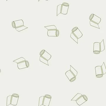 Seamless pattern medical gauze roll cartoon vector Stock Illustration