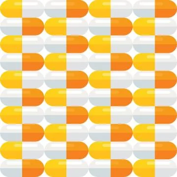 Seamless Pattern with Medical Pills Stock Illustration