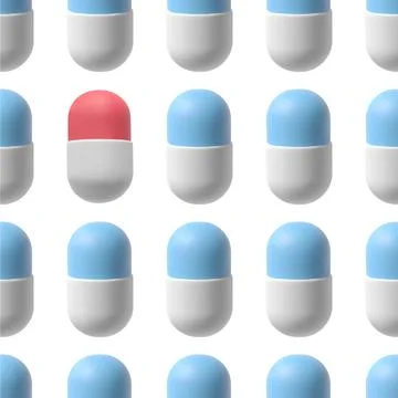 Seamless pattern with medical pills Stock Illustration