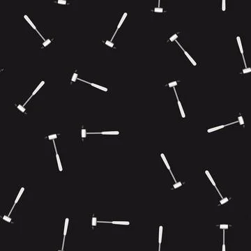 Seamless pattern medical reflex hammer cartoon vector Stock Illustration