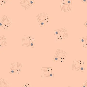 Seamless pattern medical smart patch cartoon vector Illustrazione stock