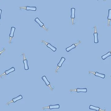 Seamless pattern medicine nasal spray bottle cartoon vector Stock Illustration