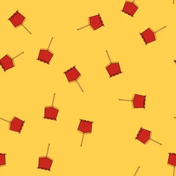 Seamless pattern medieval royal flag cartoon vector Stock Illustration