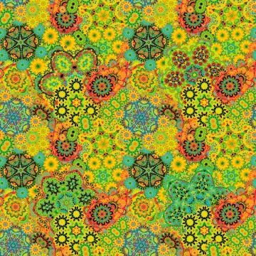 Seamless pattern with mehendi elements. Paisley indian vector illustration Stock Illustration