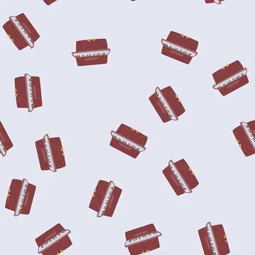 Seamless pattern melody piano cartoon vector Stock Illustration