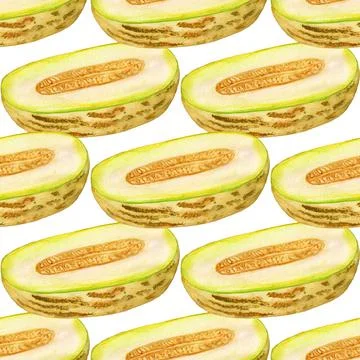 Seamless pattern with melon Stock Illustration