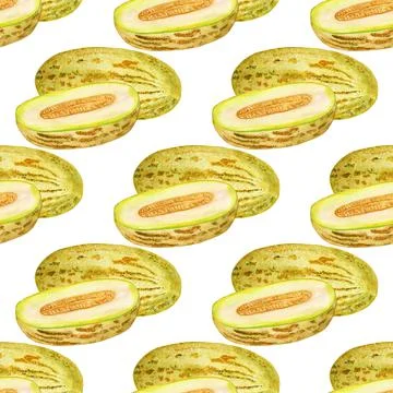 Seamless pattern with melon Stock Illustration