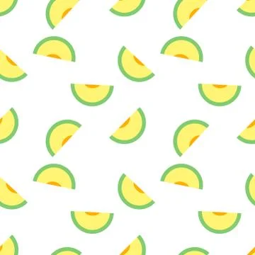 Seamless pattern with melons. Perfect for wallpapers, pattern fills, web page Stock Illustration