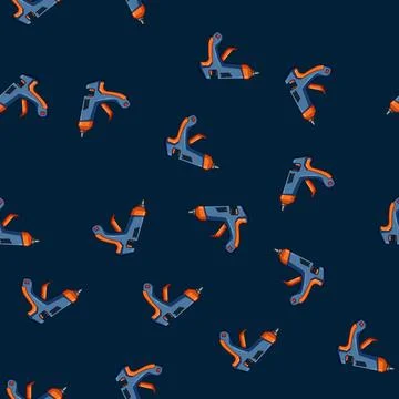 Seamless pattern melt glue gun cartoon vector Stock Illustration